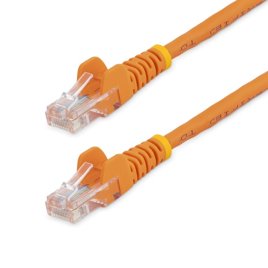 StarTech.com Cat5e Ethernet Patch Cable with Snagless RJ45 Connectors - 0.5 m, Orange Image