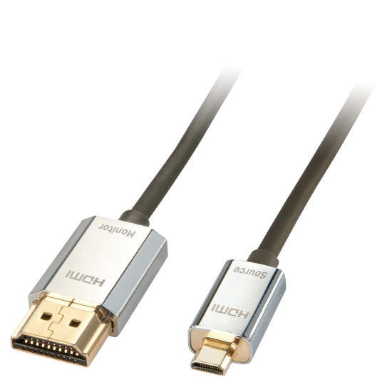 Lindy 3m CROMO Slim Active High Speed HDMI 2.0 A/D Cable with Ethernet and 4K support Image