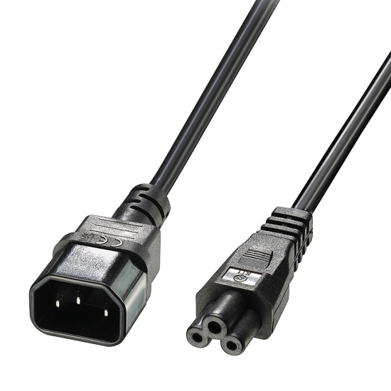 Lindy 3m C5 to C14 Mains Cable, lead free Image