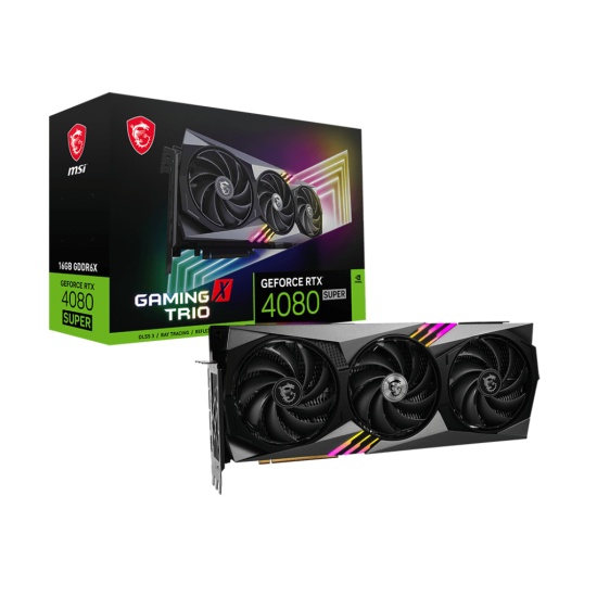 MSI GeForce RTX 4080 SUPER 16G GAMING X TRIO NVIDIA 16 GB GDDR6X Image