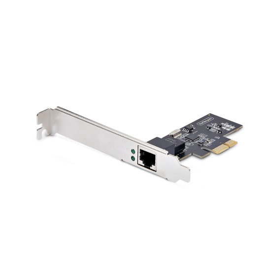 StarTech.com 1-Port 2.5Gbps NBASE-T PCIe Network Card, Intel® I225-V, Single-Port Computer Network Card, Ethernet MultiGigabit NIC, PCI Express Server LAN Card Image