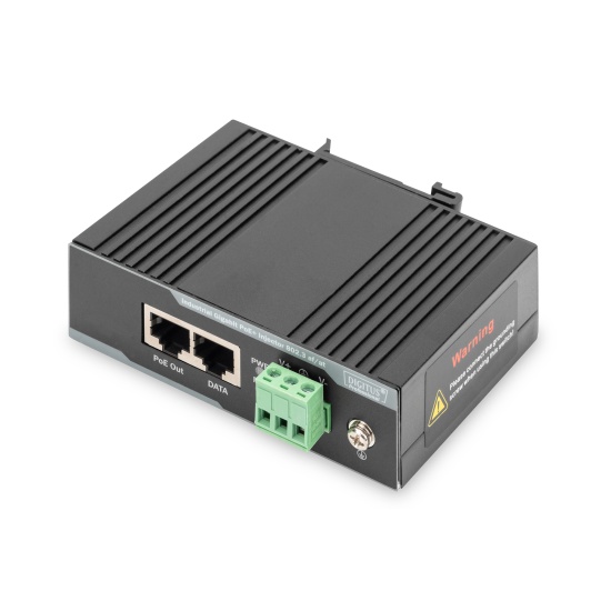 Digitus Industrial Gigabit Ethernet PoE+ Injector, 802.3 af/at, 60 W Image