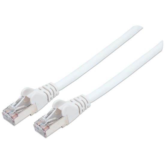 Intellinet Network Patch Cable, Cat6, 20m, White, Copper, S/FTP, LSOH / LSZH, PVC, RJ45, Gold Plated Contacts, Snagless, Booted, Lifetime Warranty, Polybag Image