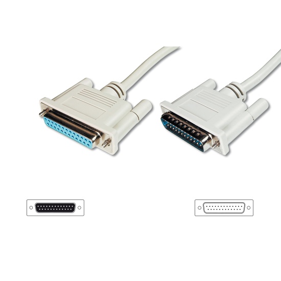 Digitus Datatransfer extension cable, D-Sub25/M - D-Sub25/F Image