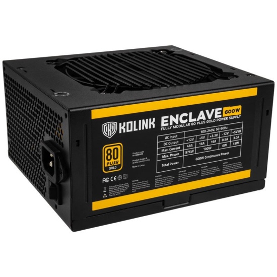 Kolink KL-G600FM power supply unit 600 W 20+4 pin ATX ATX Black Image