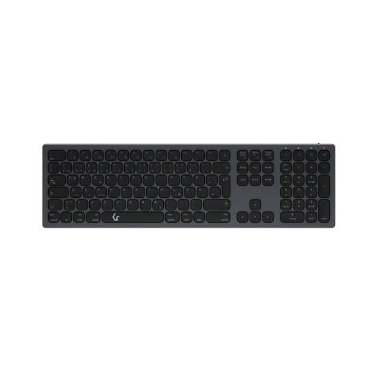 KeySonic KSK-8023BTRF keyboard Bluetooth QWERTZ German Anthracite, Black Image