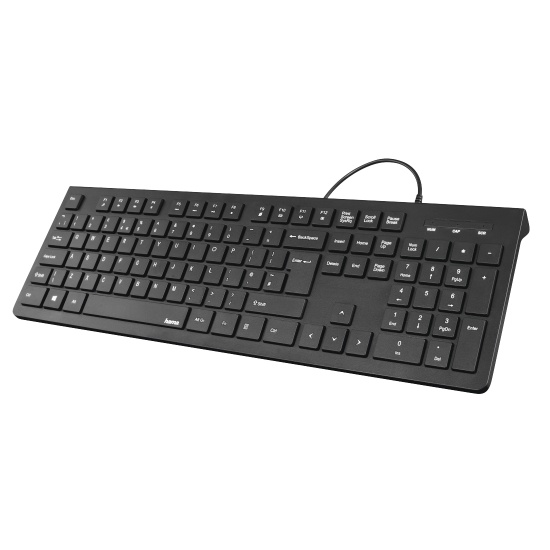 Hama KC-200 keyboard Home USB QWERTY UK English Black Image