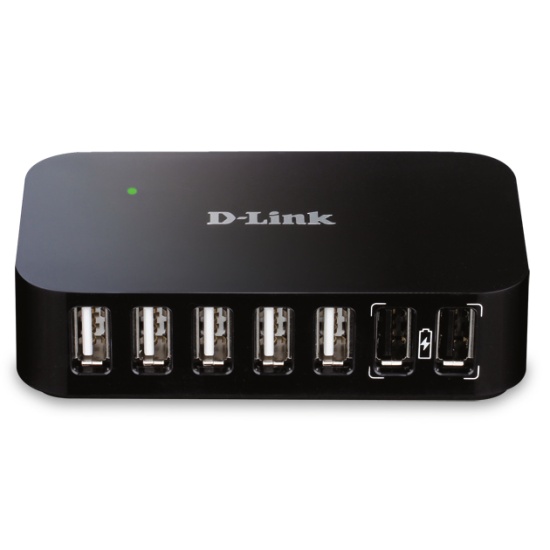 D-Link DUB-H7 USB 2.0 Type-B 480 Mbit/s Black Image