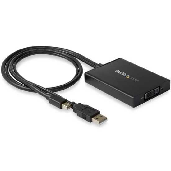 StarTech.com Mini DisplayPort to Dual-Link DVI Adapter - USB Powered - Black Image