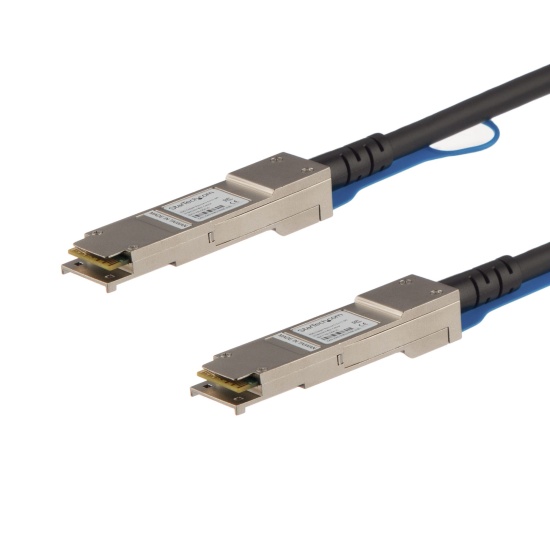 StarTech.com Cisco QSFP-H40G-CU3M Compatible 3m 40G QSFP+ to QSFP+ Direct Attach Cable Twinax - 40GbE QSFP+ Copper DAC 40 Gbps Low Power Passive Transceiver Module DAC Firepower C9200 C9400 Image