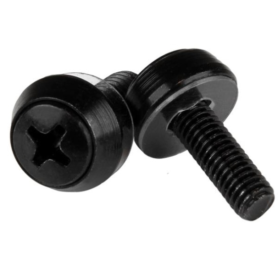 StarTech.com M5 x 12mm - Mounting Screws - 100 Pack, Black Image