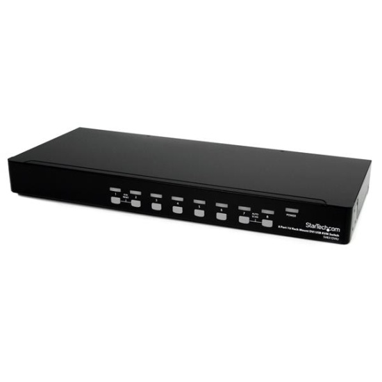 StarTech.com 8 Port 1U Rackmount DVI USB KVM Switch Image