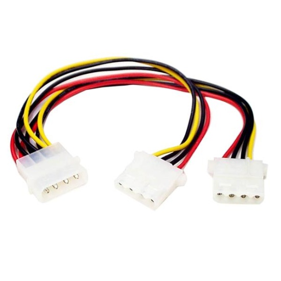 StarTech.com LP4 to 2x LP4 Power Y Splitter Cable M/F Image