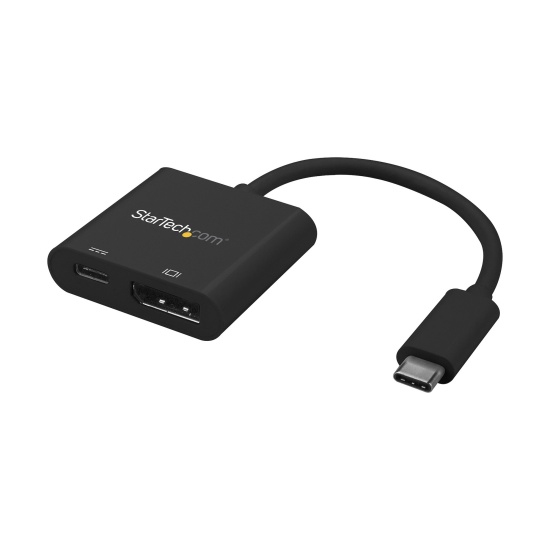 StarTech.com USB C to DisplayPort Adapter with Power Delivery - 4K 60Hz HBR2 - USB Type-C to DP 1.2 Monitor Video Converter w/ Charging - 60W PD Pass-Through - Thunderbolt 3 Compatible Image