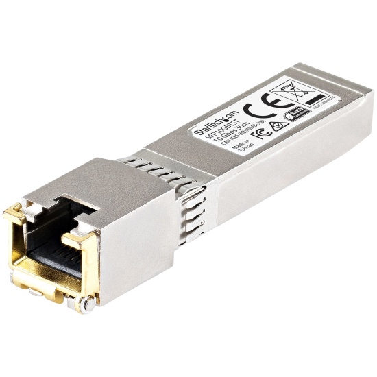 StarTech.com Cisco SFP-10GB-TC Compatible SFP+ Module - 10GBASE-T - SFP to RJ45 Cat6/Cat5e - 10GE Gigabit Ethernet SFP+ - RJ-45 30m - Cisco Firepower, ASR1000, ASR9000 Image