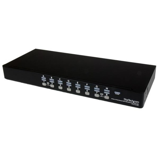 StarTech.com 16 Port 1U Rackmount USB KVM Switch Kit with OSD and Cables Image