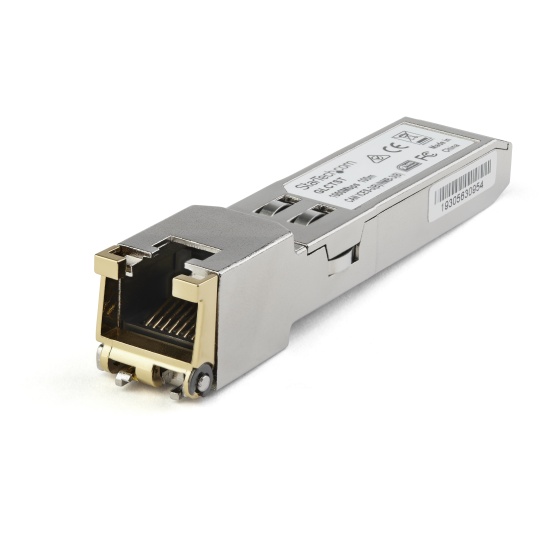 StarTech.com Juniper CTP-SFP-1GE-T Compatible SFP Module - 1000BASE-T - SFP to RJ45 Cat6/Cat5e - 1GE Gigabit Ethernet SFP - RJ-45 100m Image