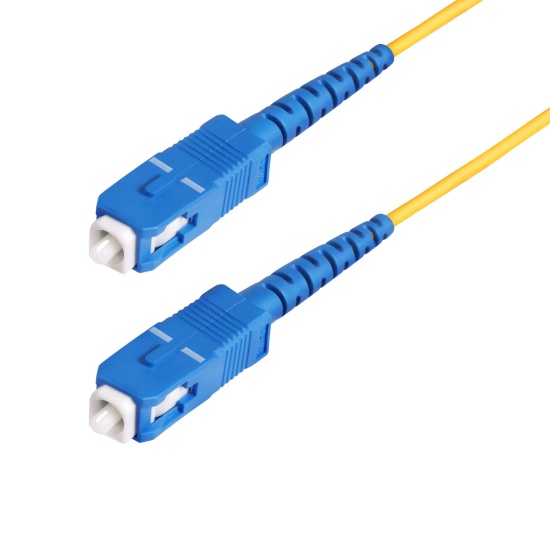 StarTech.com 30m (98.4ft) SC to SC (UPC) OS2 Single Mode Simplex Fiber Optic Cable, 9/125µm, 40G/100G, Bend Insensitive, Low Insertion Loss, LSZH Fiber Patch Cord Image