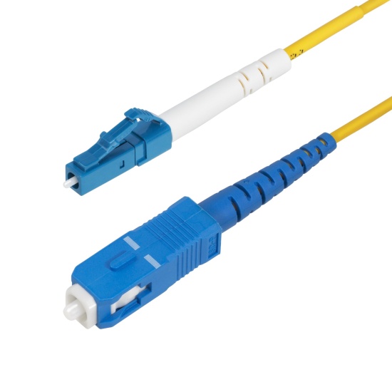 StarTech.com 10m (32.8ft) LC to SC (UPC) OS2 Single Mode Simplex Fiber Optic Cable, 9/125µm, 40G/100G, Bend Insensitive, Low Insertion Loss, LSZH Fiber Patch Cord Image