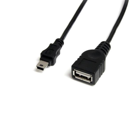 StarTech.com 1 ft Mini USB 2.0 Cable - USB A to Mini B F/M Image