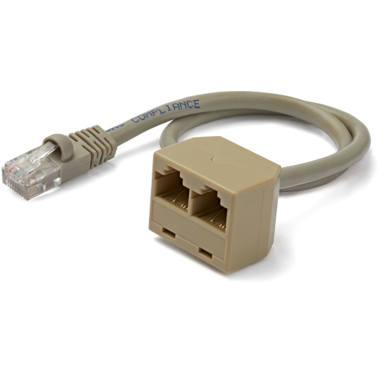 StarTech.com 2-to-1 RJ45 Splitter Cable Adapter - F/M Image