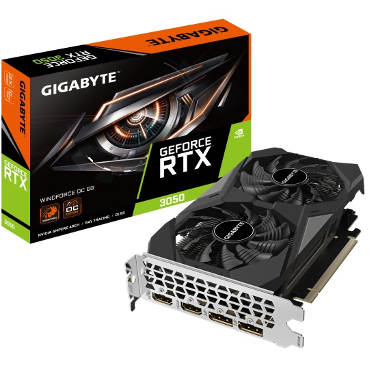 Gigabyte GeForce RTX 3050 WINDFORCE OC 6G NVIDIA 6 GB GDDR6 Image