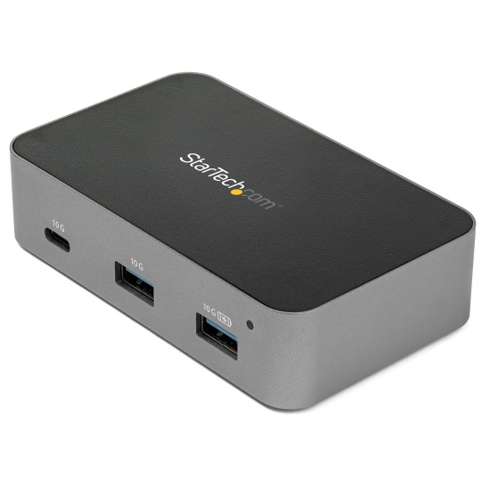 StarTech.com ~3 Port USB C 3.2 Gen 2 Hub with Ethernet Adapter - 10Gbps USB Type C to 2x USB-A & 1x USB-C Ports - USB Hub w/ BC 1.2 Phone Fast Charging - Superspeed 10Gbps USB C Hub Image