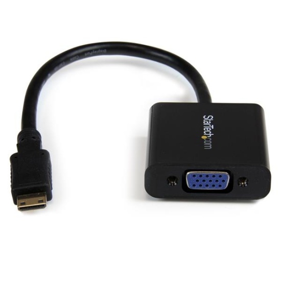 StarTech.com Mini HDMI to VGA Adapter Converter for Digital Still Camera / Video Camera - 1920x1080 Image