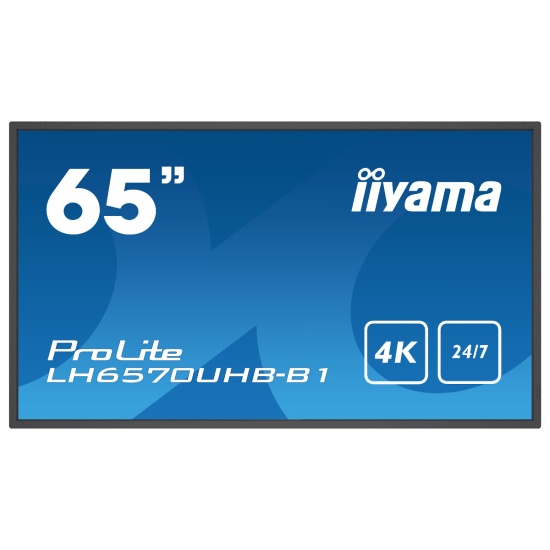 iiyama LH6570UHB-B1 Signage Display Digital signage flat panel 163.8 cm (64.5