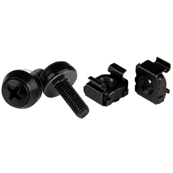 StarTech.com M5 x 12mm - Screws and Cage Nuts - 100 Pack, Black Image