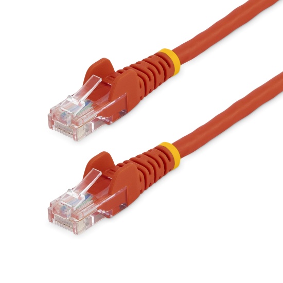 StarTech.com Cat5e Ethernet Patch Cable with Snagless RJ45 Connectors - 0.5 m, Red Image