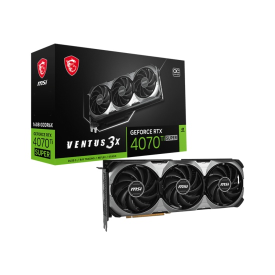 MSI VENTUS GeForce RTX 4070 Ti SUPER 16G 3X OC NVIDIA 16 GB GDDR6X Image