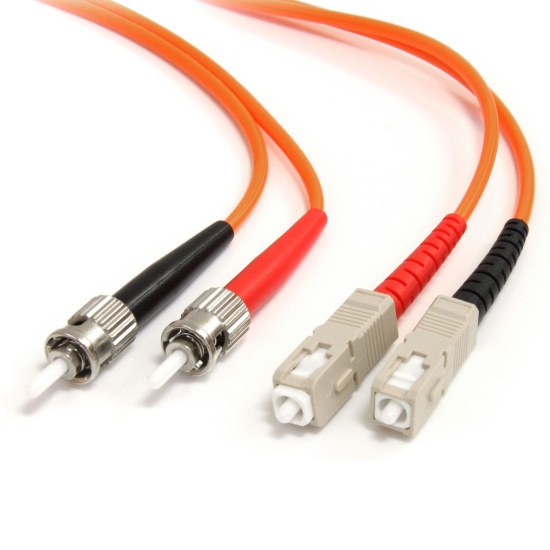 StarTech.com Fiber Optic Cable - Multimode Duplex 62.5/125 - LSZH - ST/SC - 2 m Image