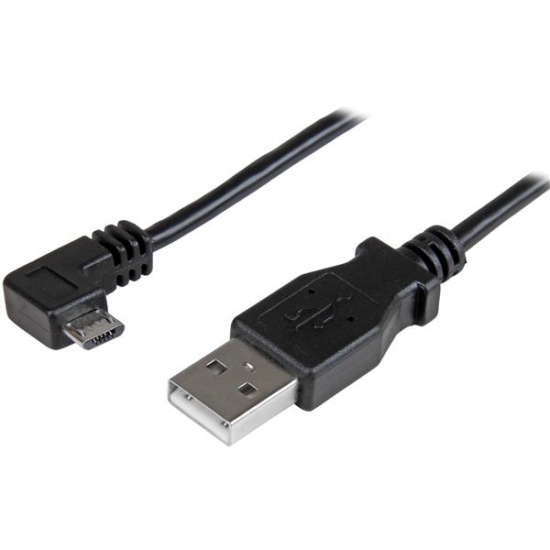 StarTech.com Micro-USB Charge-and-Sync Cable M/M - Right-Angle Micro-USB - 24 AWG - 0.5 m Image