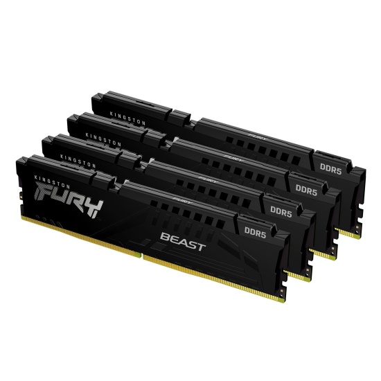 Kingston Technology FURY Beast 128GB 5600MT/s DDR5 CL40 DIMM (Kit of 4) Black XMP Image