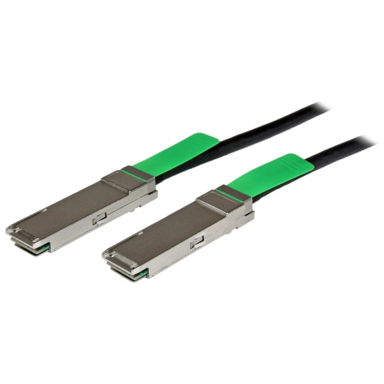 StarTech.com MSA Compliant QSFP+ Direct-Attach Twinax Cable - 2 m (6.6 ft)~MSA Uncoded Compatible 2m 40G QSFP+ to QSFP+ Direct Attach Breakout Cable Twinax - 40 GbE QSFP+ Copper DAC 40 Gbps Low Power Passive Transceiver Module DAC Image