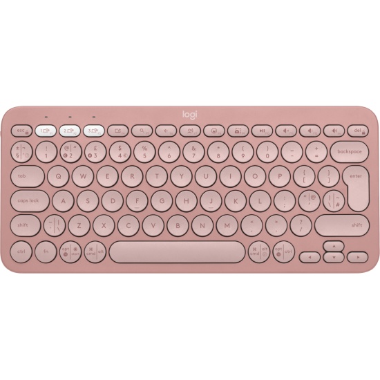 Logitech Pebble Keys 2 K380s keyboard Universal RF Wireless + Bluetooth QWERTY UK English Pink Image