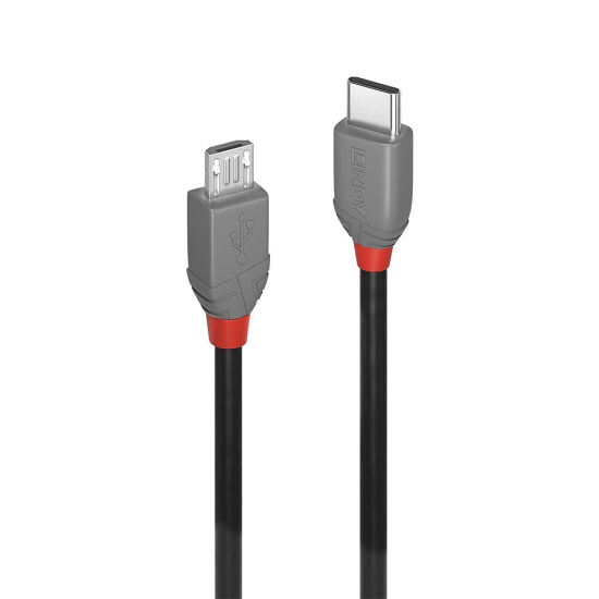 Lindy 0.5m USB 2.0 Type C to Micro-B Cable, Anthra Line Image