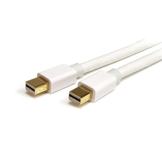 StarTech.com 6ft (2m) Mini DisplayPort Cable - 4K x 2K Ultra HD Video - Mini DisplayPort 1.2 Cable - Mini DP to Mini DP Cable for Monitor - mDP Cord works w/ Thunderbolt 2 Ports - White Image