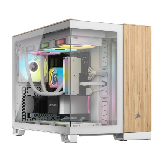 Corsair CC-9011288-WW computer case Midi Tower Bamboo, White Image