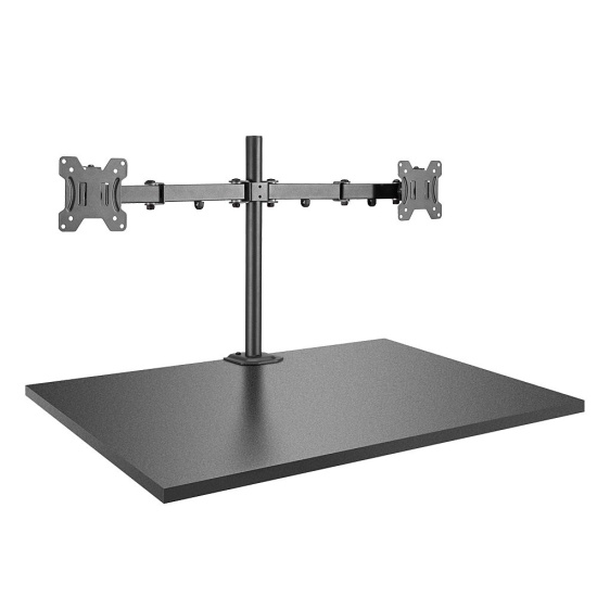 Lindy Dual Display Bracket with Pole and Desk Clamp Image