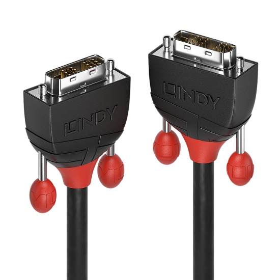 Lindy 1m DVI-D Single Link Cable, Black Line Image