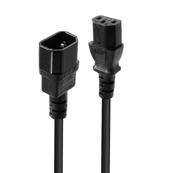 Lindy 0.5m IEC Extension Cable, Black Image