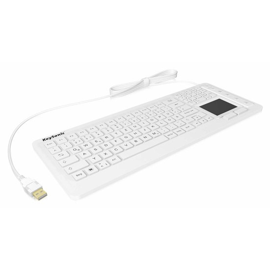 KeySonic KSK-6231INEL keyboard USB QWERTZ German White Image