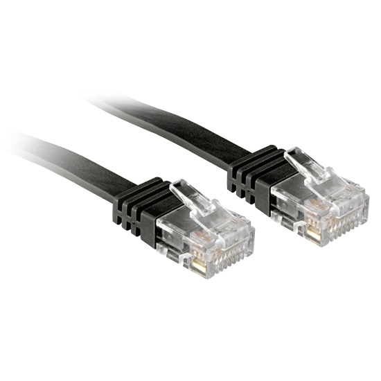 Lindy 0.3m Cat.6 networking cable Black Cat6 Image