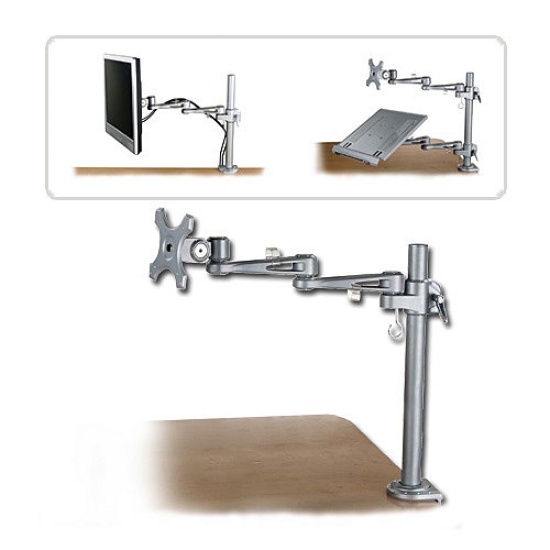 Lindy Adjustable LCD Arm for up to 10kg, Silver Image