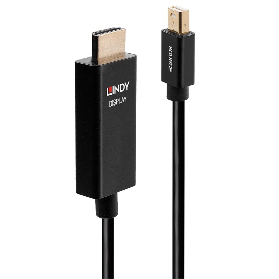 Lindy 0.5m Active Mini DisplayPort to HDMI Cable with HDR Image