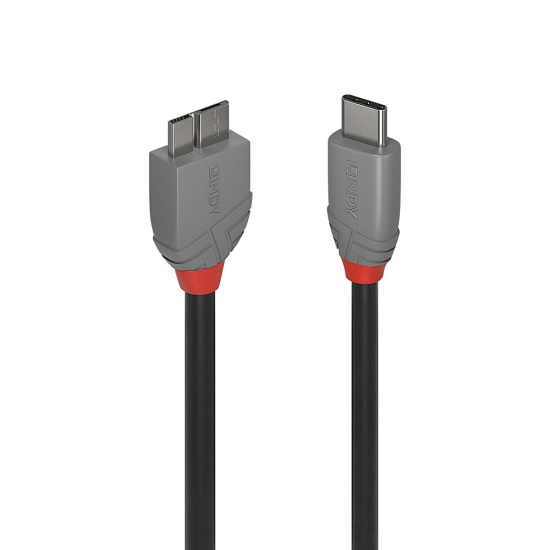 Lindy 1m USB 3.2 Type C to Micro-B Cable, Anthra Line Image