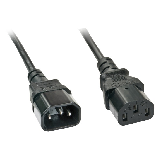 Lindy 5m IEC Extension Cable, Black Image