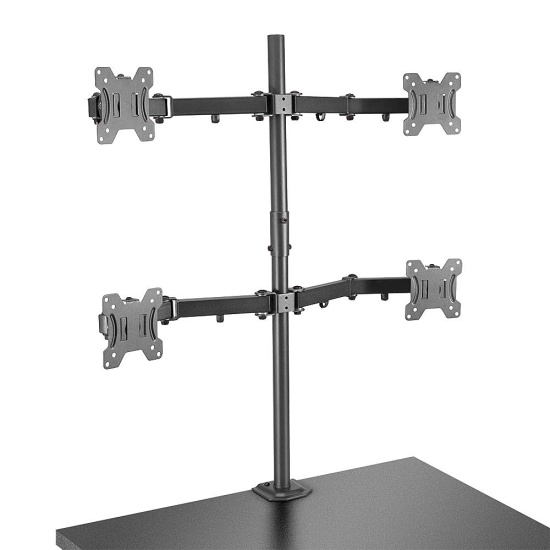 Lindy Quad Display Bracket with Pole and Desk Clamp Image